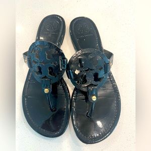 Tory Burch Patent Leather Flip Flops